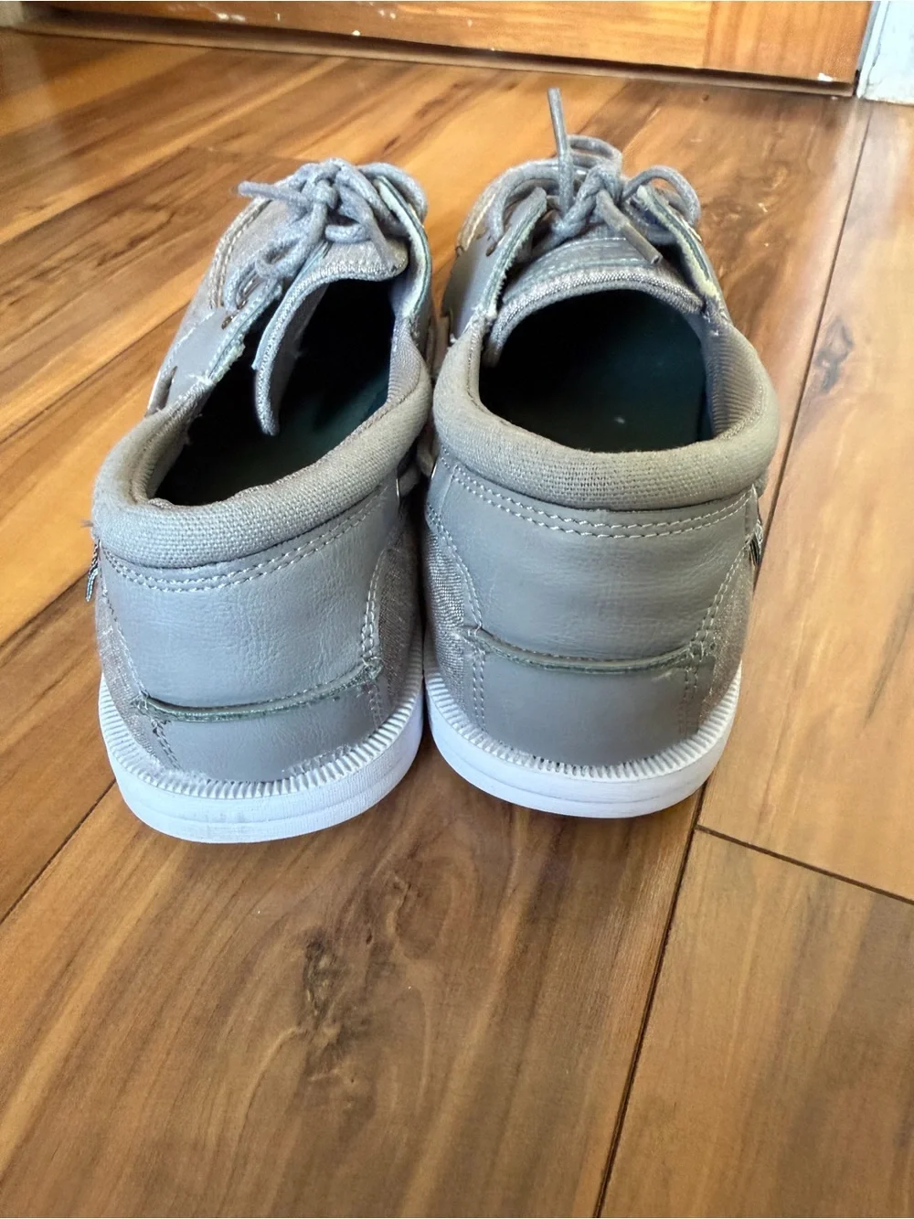 G.H.Bass &Co Men's Inshore Casual Gray Canvas Boat Shoes